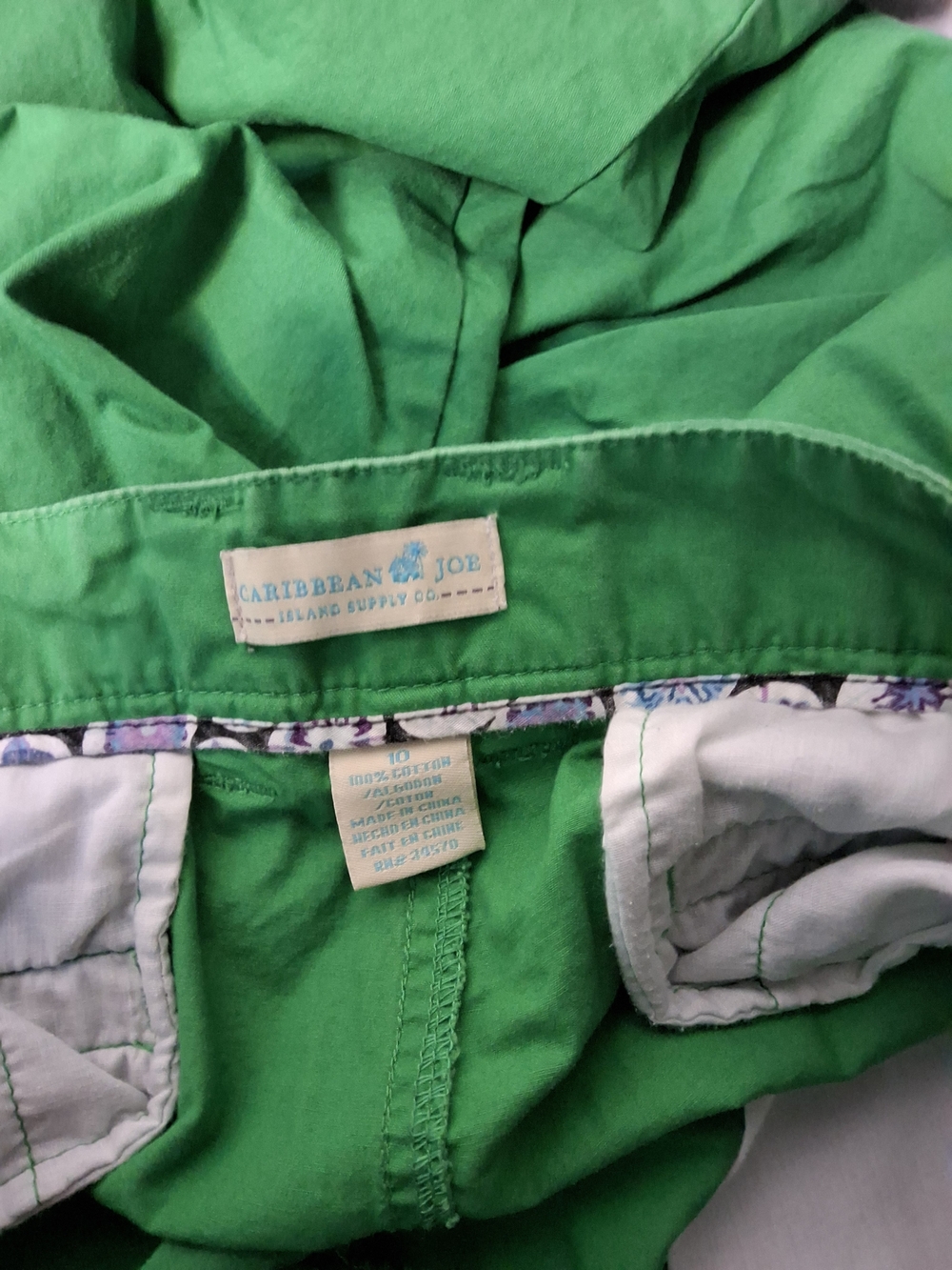 Caribbean Joe Bright Green Capris